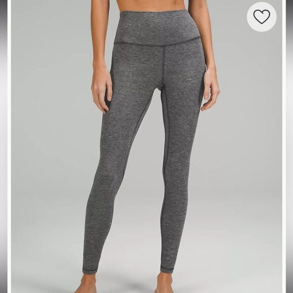 Lululemon Align Heathered Graphite Gray High Rise Legging Workout Pant - Picture 3 of 9